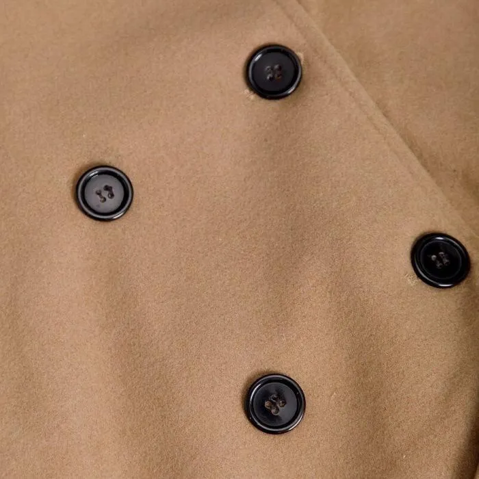 Premium Double Breasted Wool Trench Coat