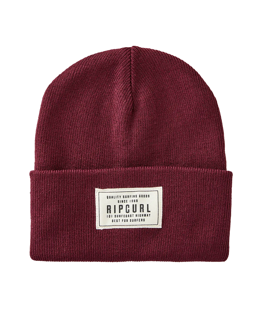 Premium Surf Tall Beanie in Dark Red