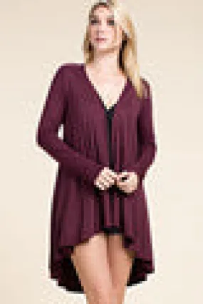 PRETTY IN PLUM CARDIGAN