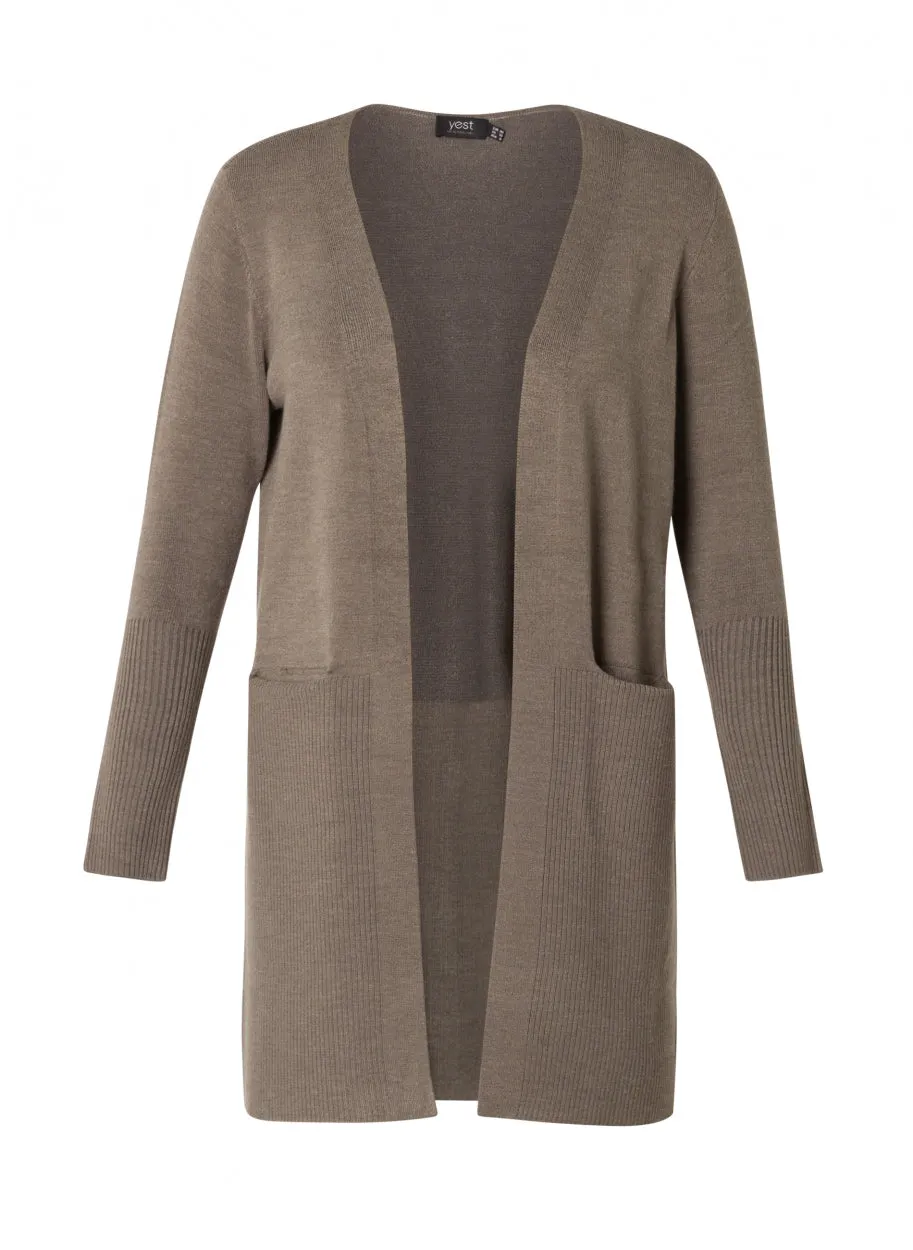 Rebbel cozy open-front cardigan