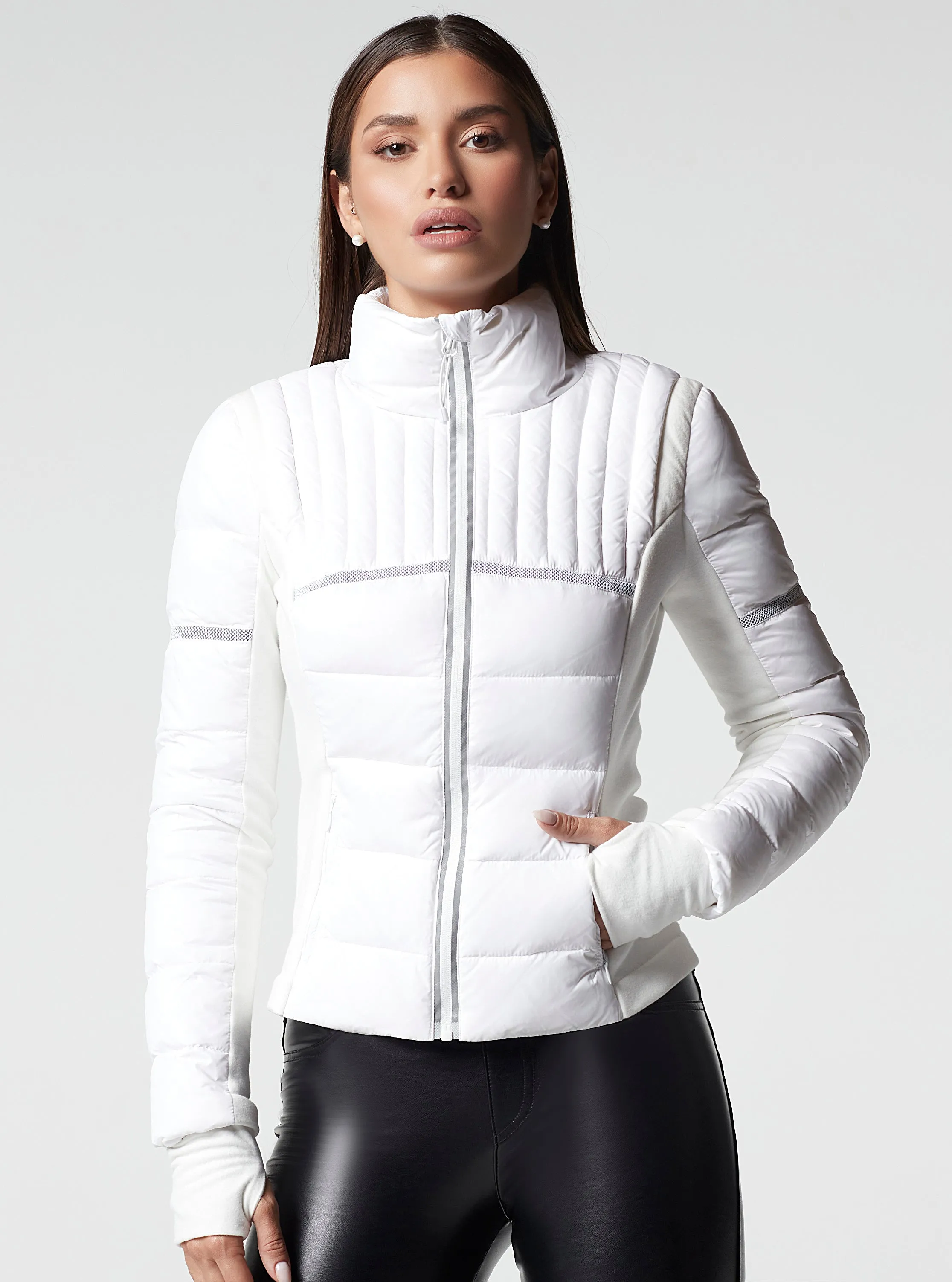 Reflective Inset Down Filled Feather Weight Jacket