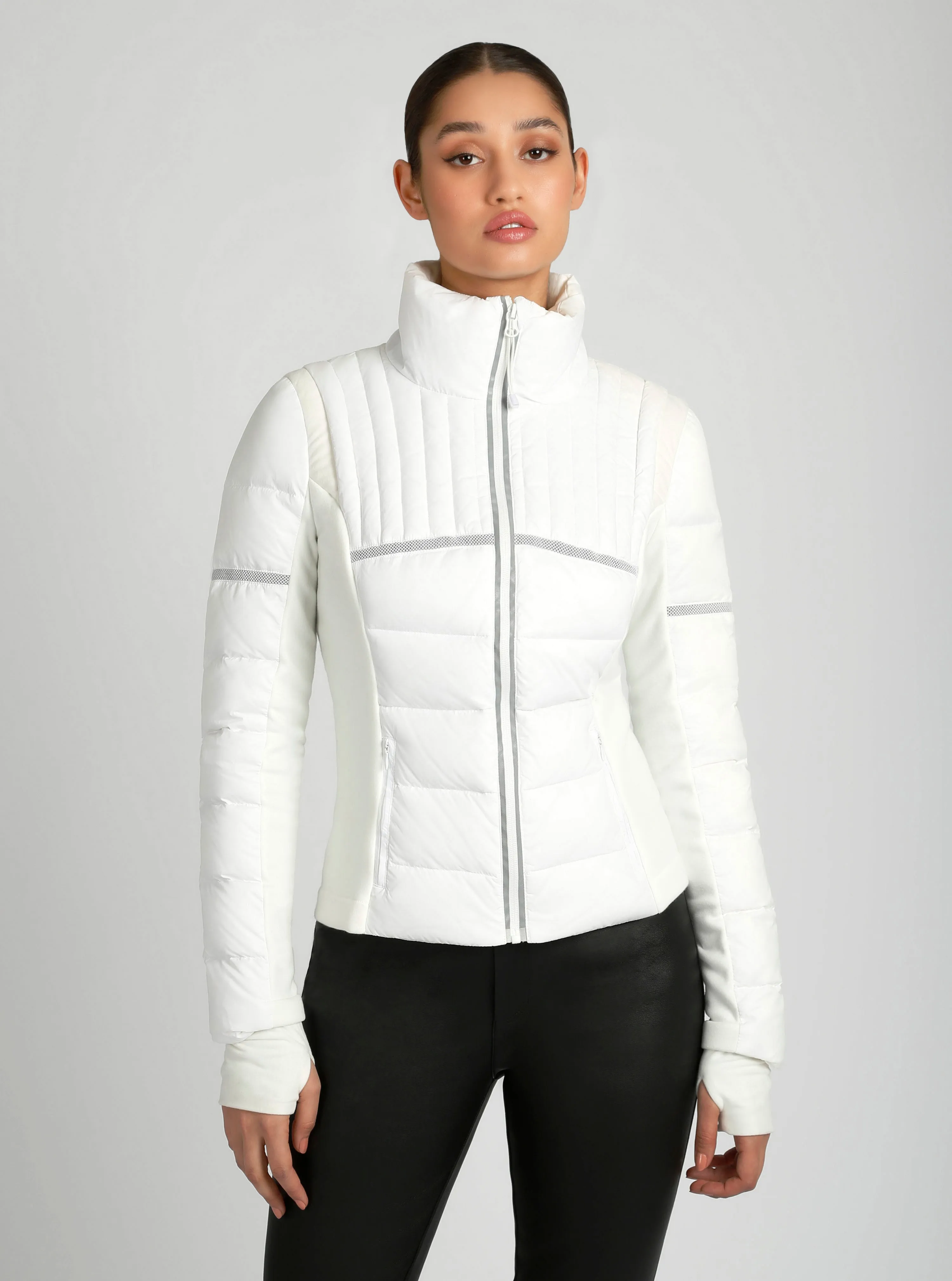 Reflective Inset Down Filled Feather Weight Jacket