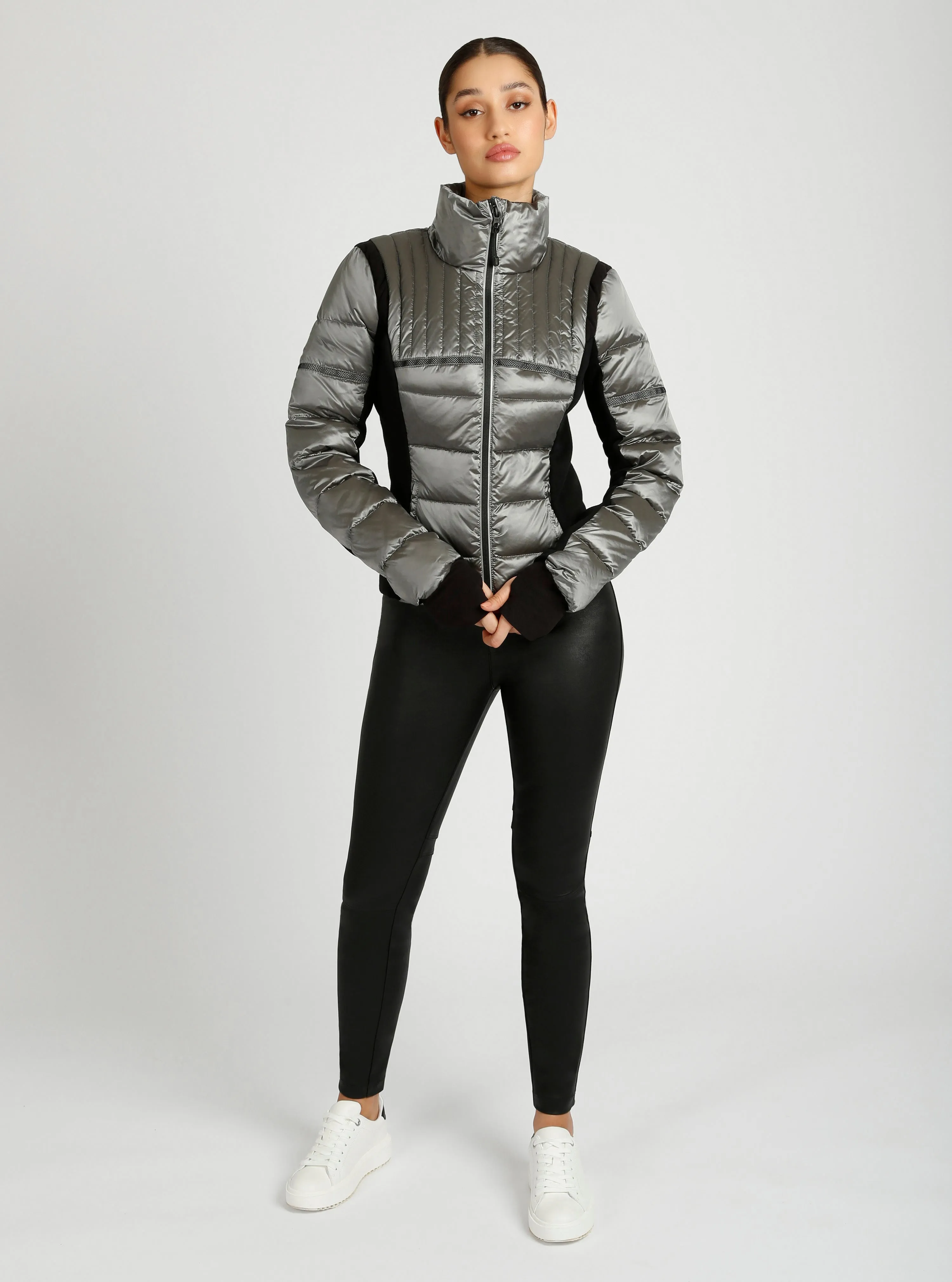 Reflective Inset Down Filled Feather Weight Jacket