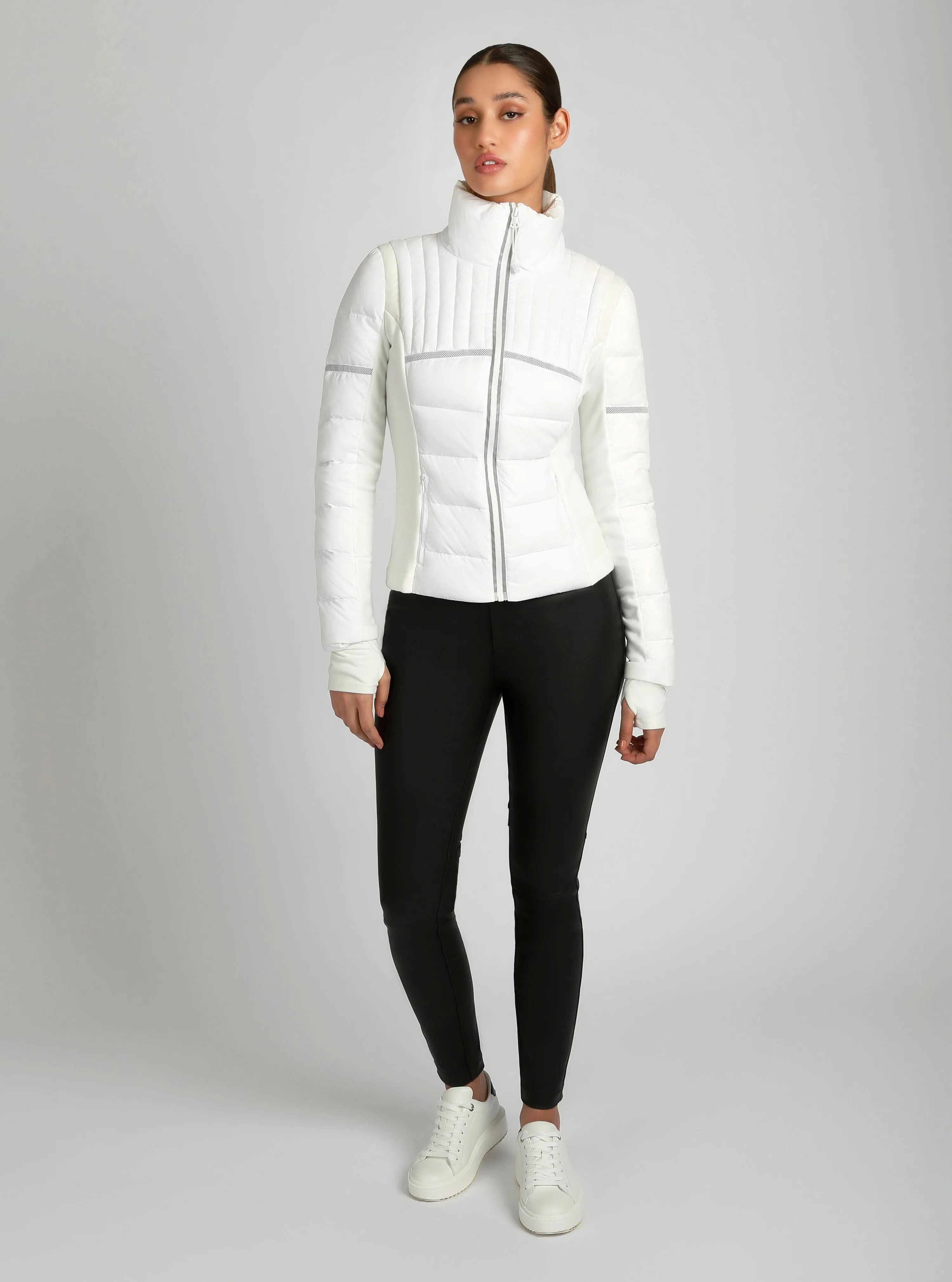 Reflective Inset Down Filled Feather Weight Jacket