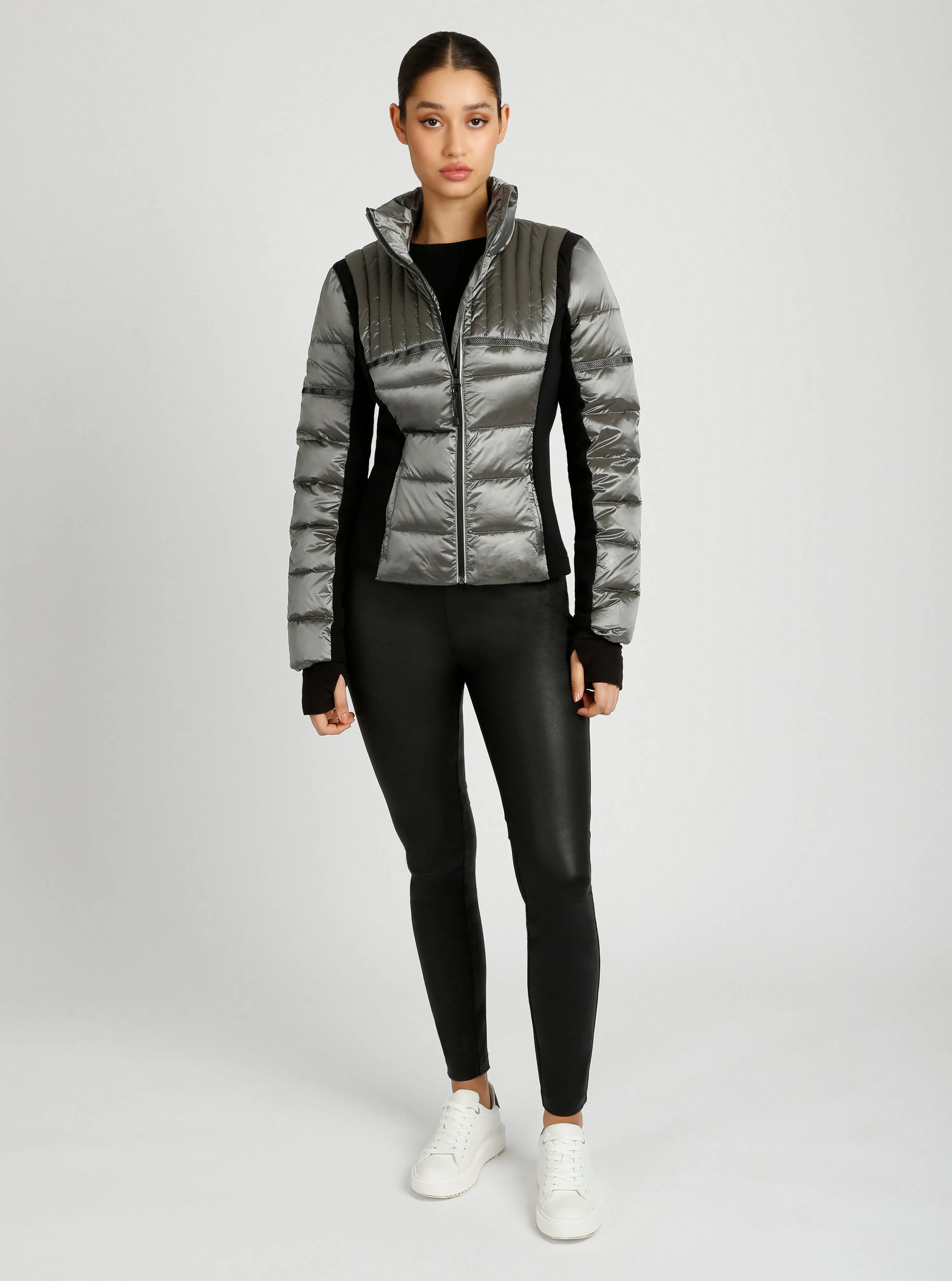 Reflective Inset Down Filled Feather Weight Jacket