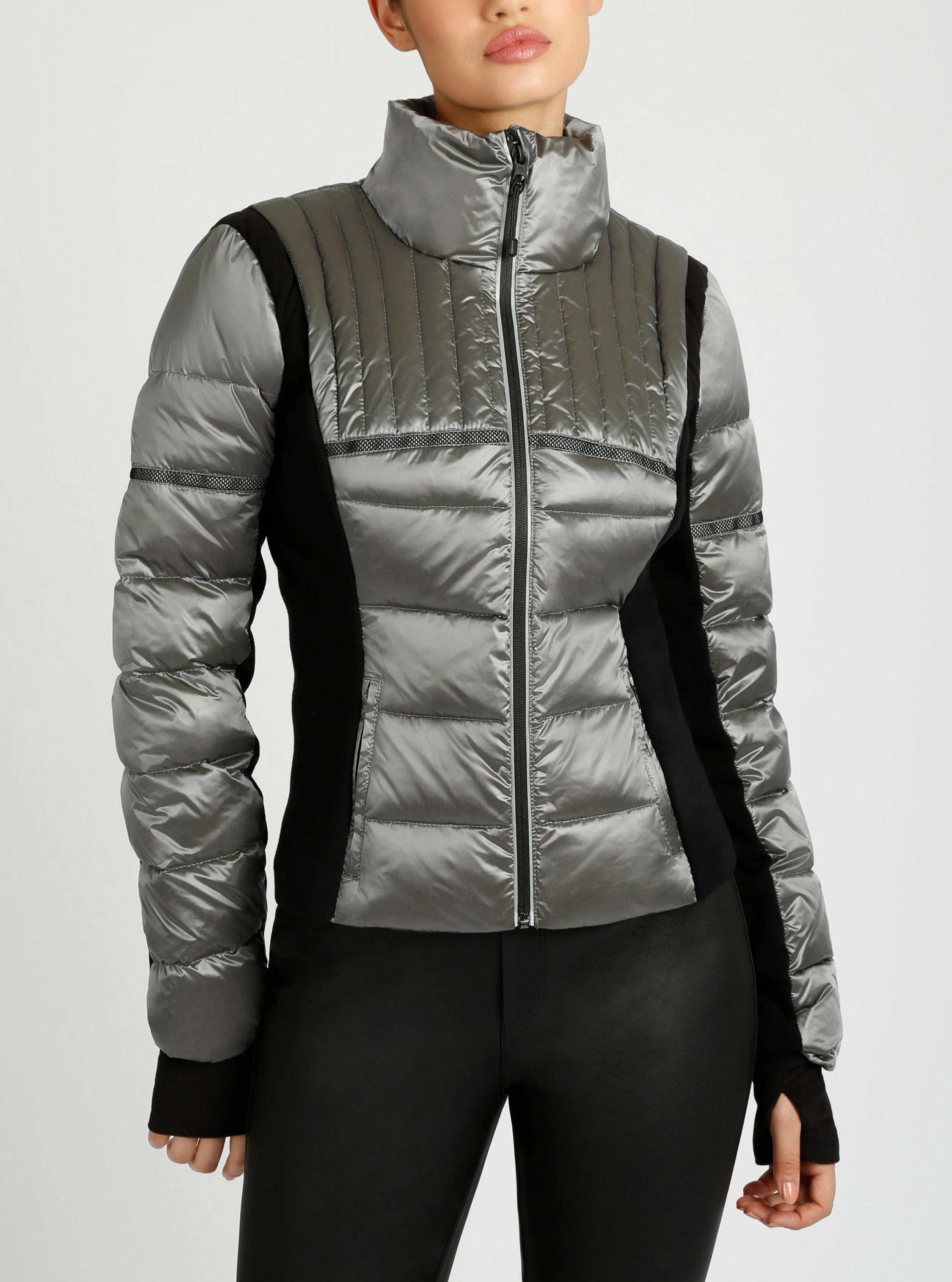 Reflective Inset Down Filled Feather Weight Jacket