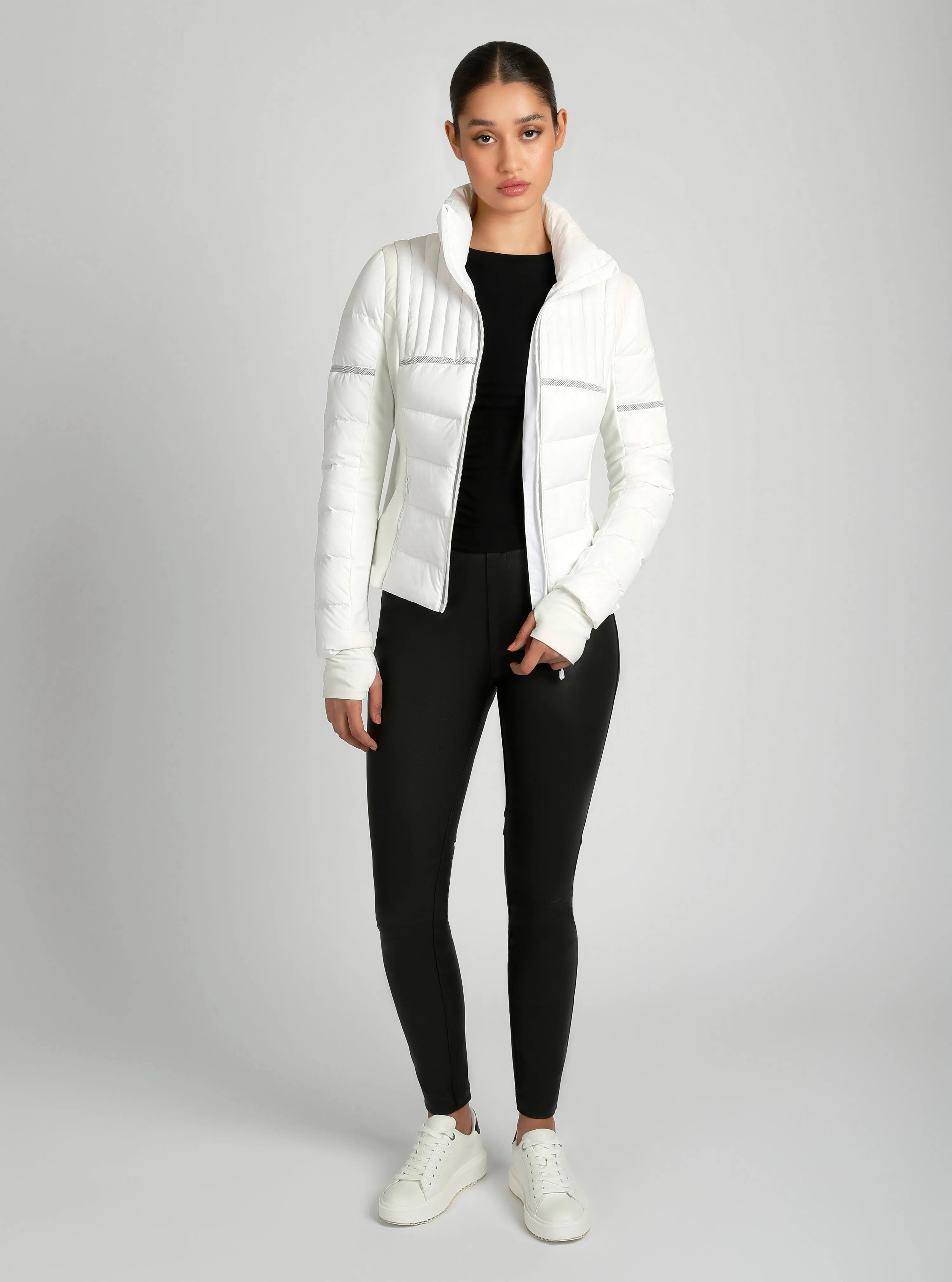 Reflective Inset Down Filled Feather Weight Jacket