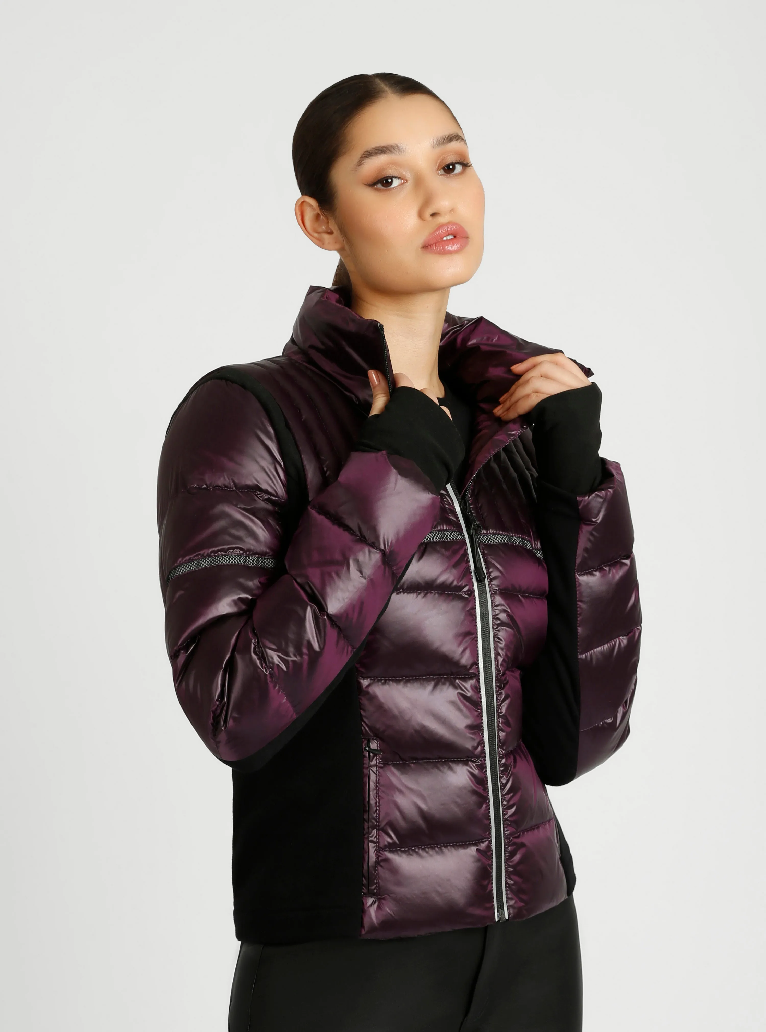 Reflective Inset Down Filled Feather Weight Jacket