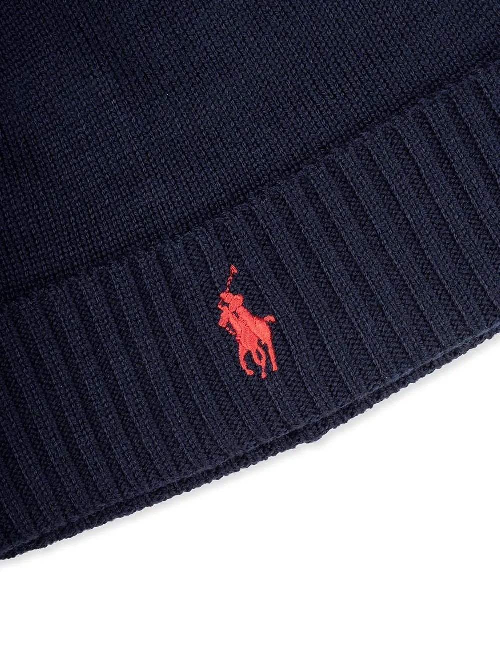 Ribbed-Cuff Wool Hat Navy