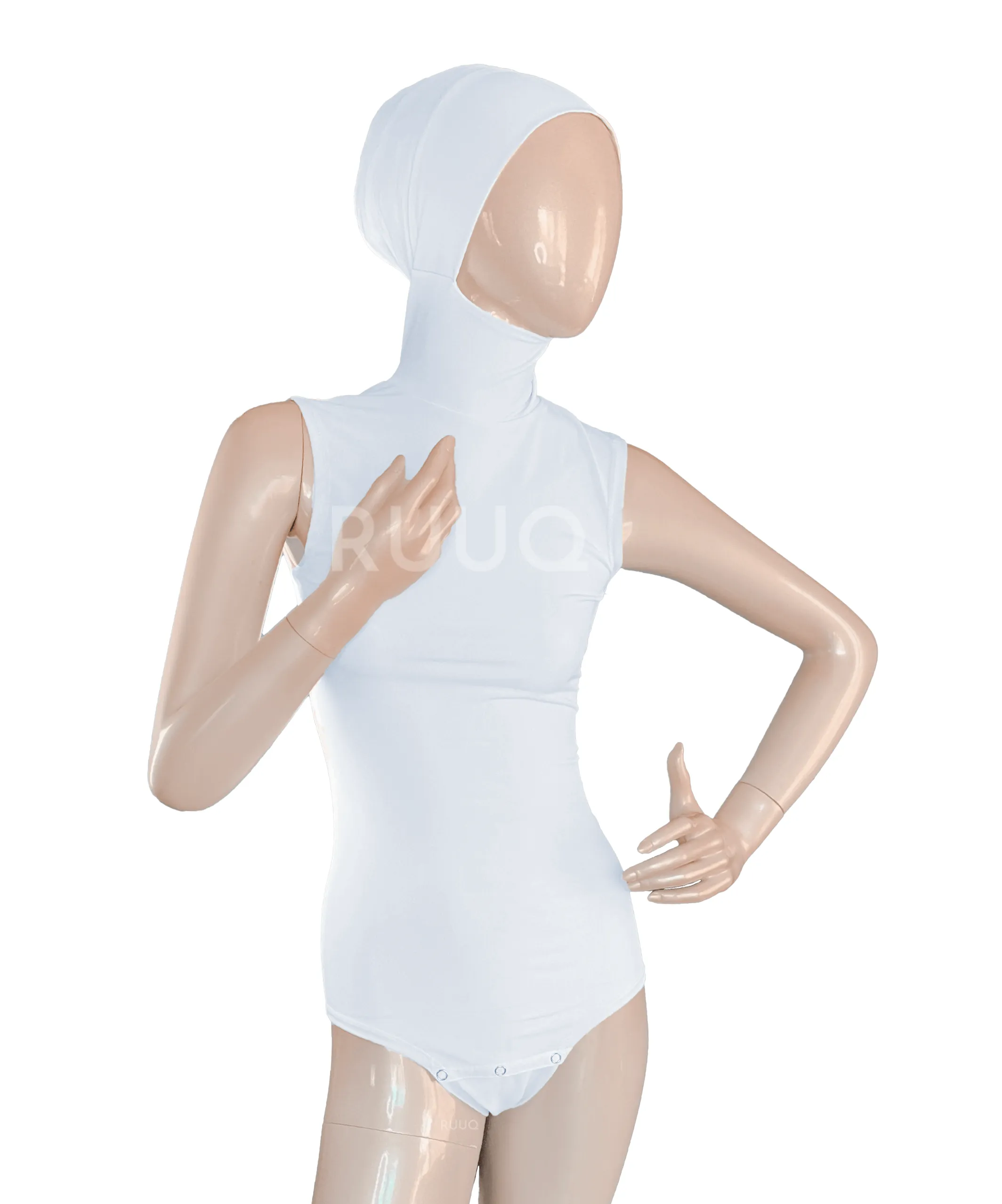 Ruuq Hijab Bodysuit Sleeveless - White