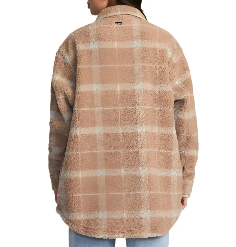 RVCA Womens Birdie Shacket Flannel Jacket