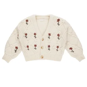 Rylee and Cru Winter Floral Embroidery Cardigan