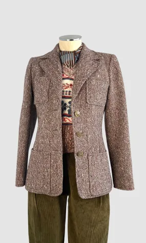 SAINT LAURENT Rive Gauche 70s Tweed Jacket,  Small