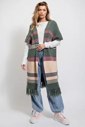 SALLY MULTICOLOR KNITTED SWEATER KIMONO