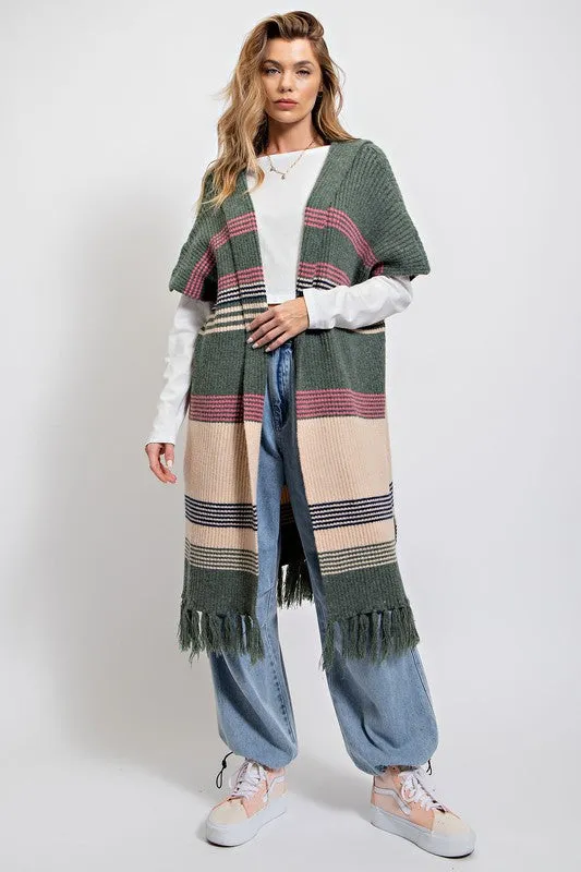 SALLY MULTICOLOR KNITTED SWEATER KIMONO