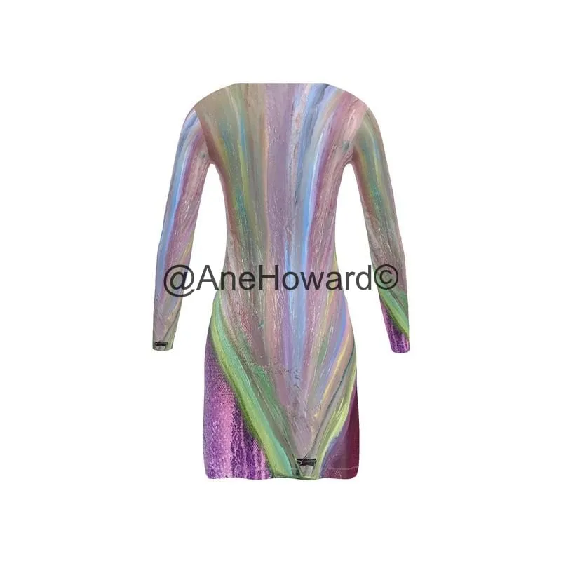 Short Cardigan Dress Rainbow