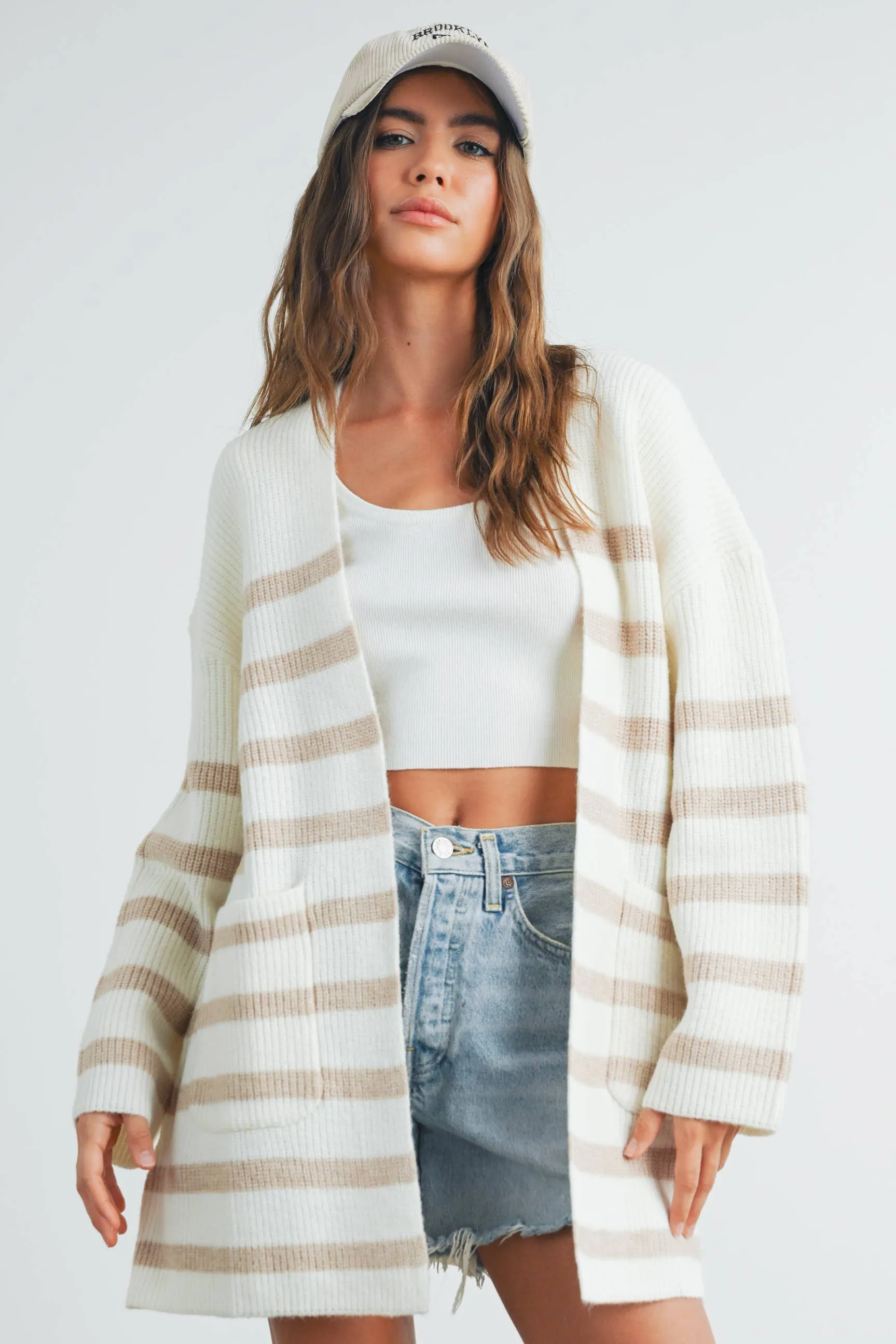 Simply Striped Cardigan Sweater