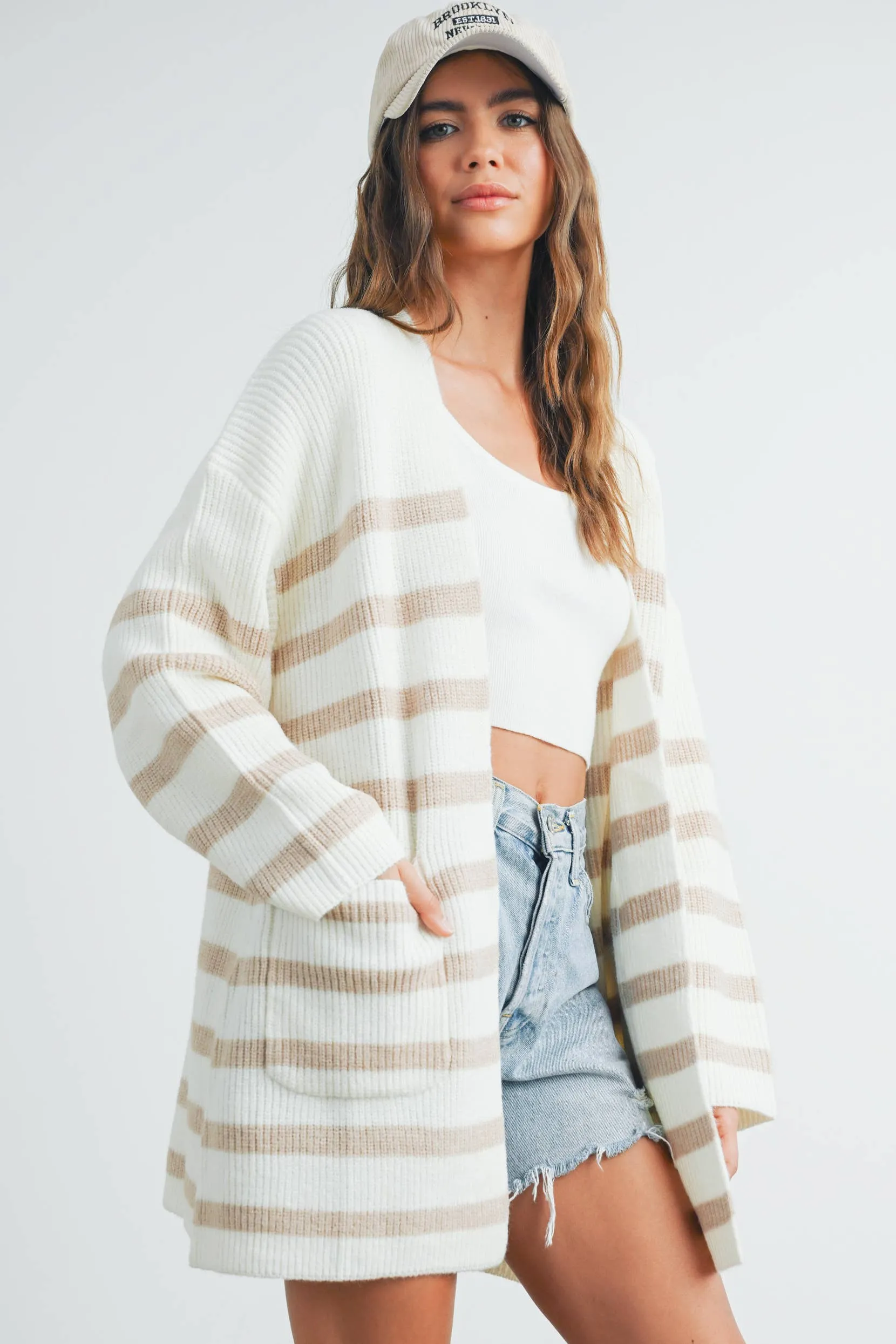 Simply Striped Cardigan Sweater