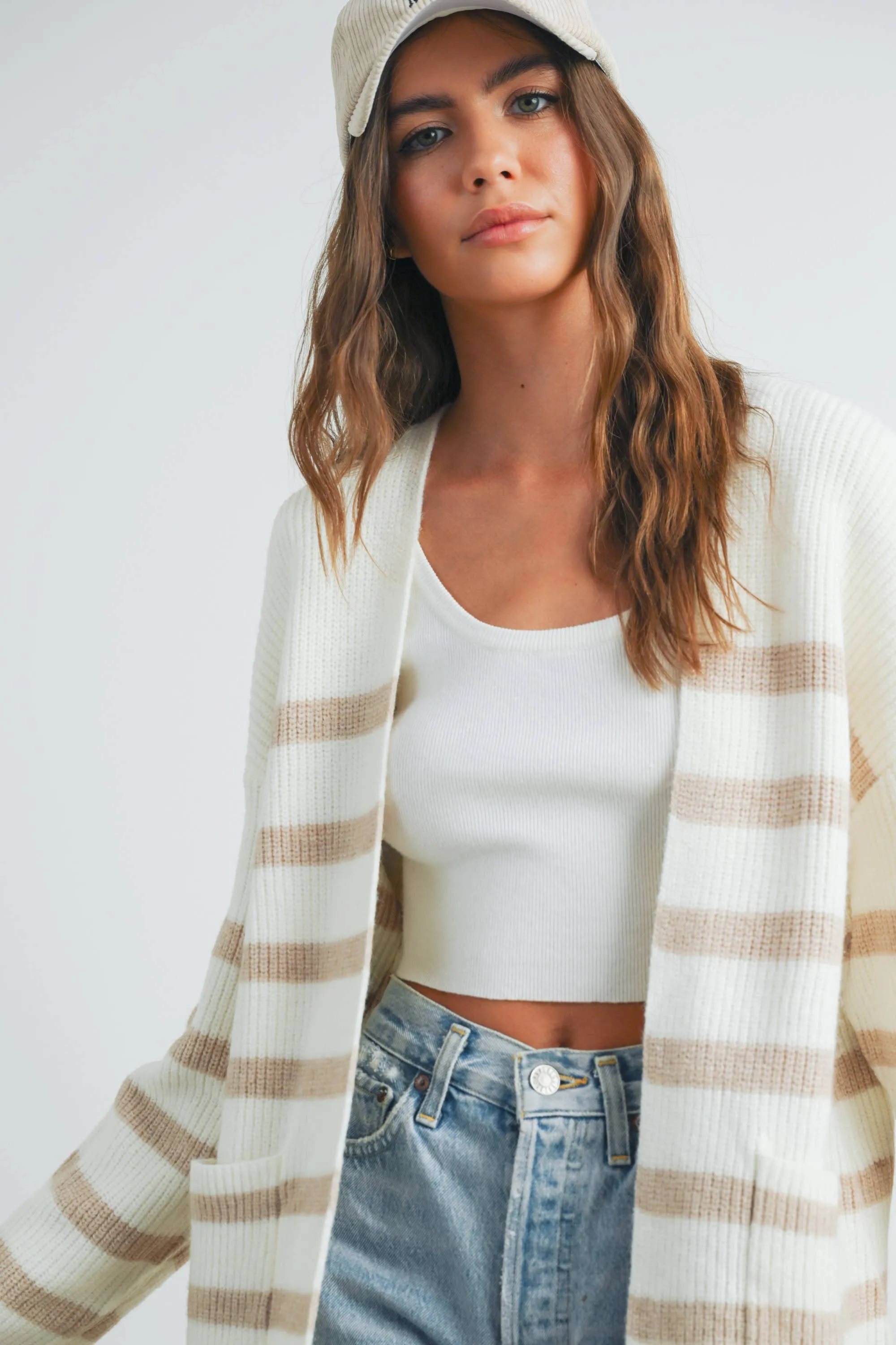 Simply Striped Cardigan Sweater