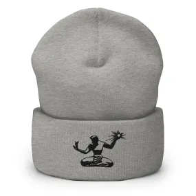 Spirit of Detroit Embroidered Cuffed Beanie - Gray / Black