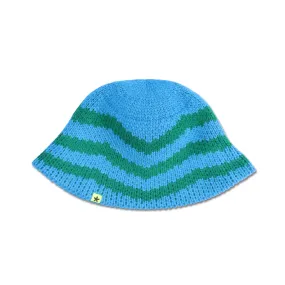 STRIPED KNIT BUCKET HAT