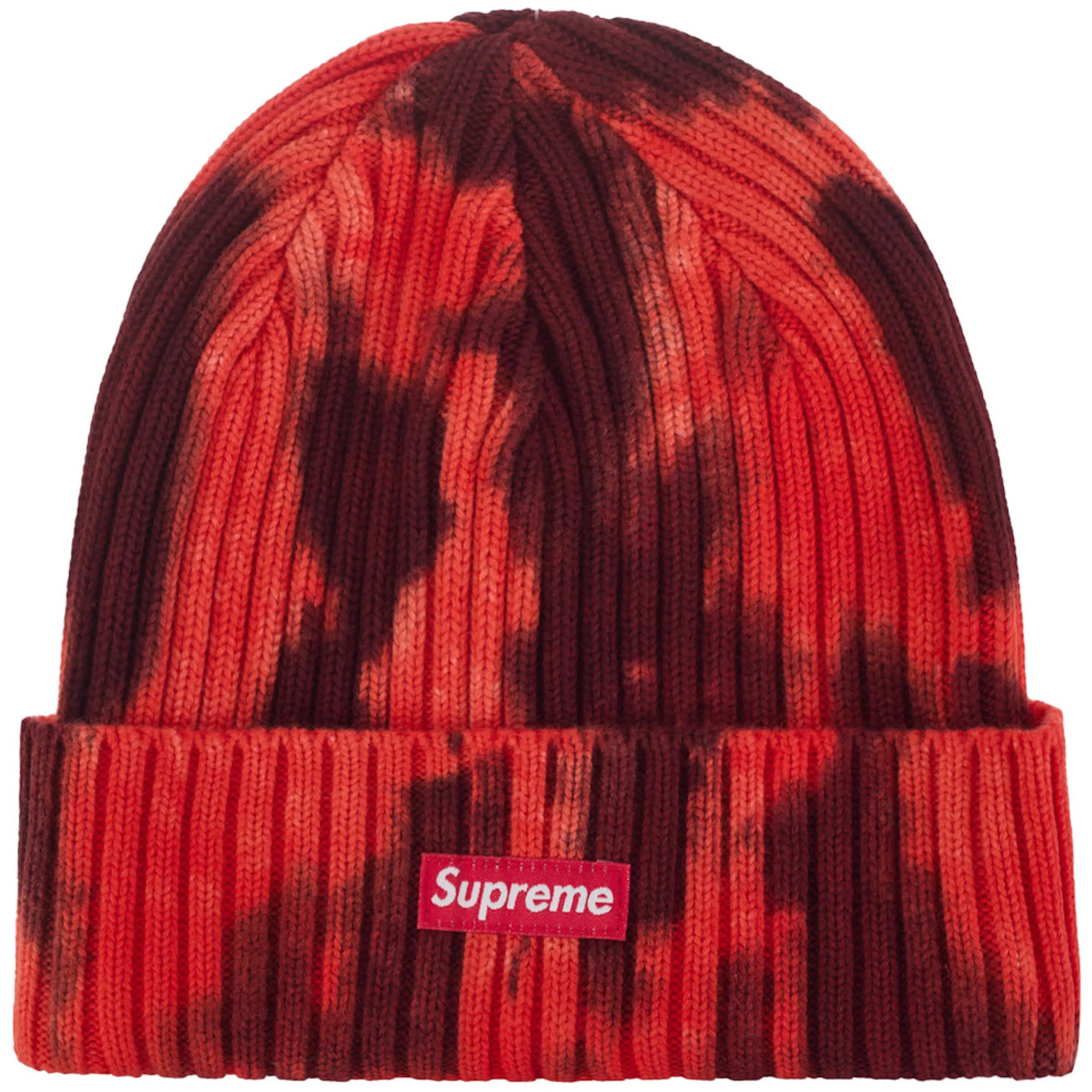 Supreme Splatter Red Overdyed Beanie