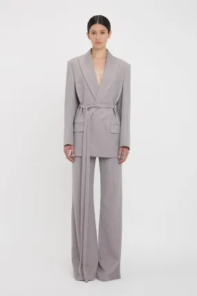 Tailored Belted Jacket In Quartz