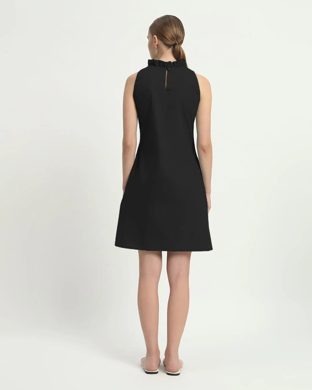 The Angelica Noir Cotton Dress