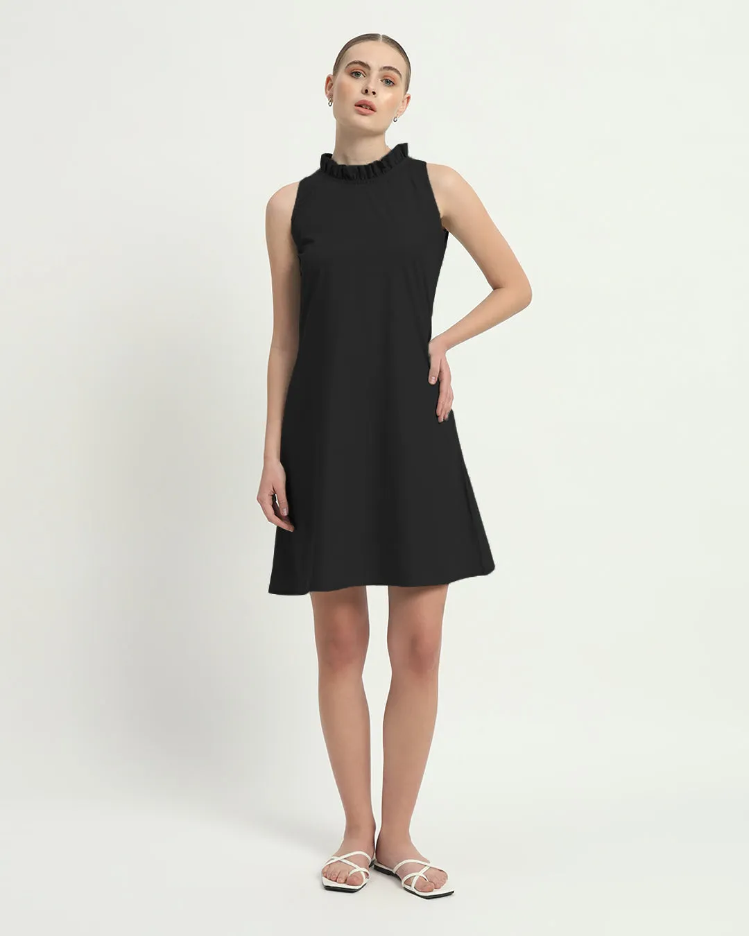 The Angelica Noir Cotton Dress