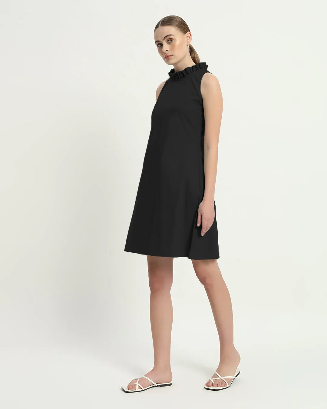 The Angelica Noir Cotton Dress