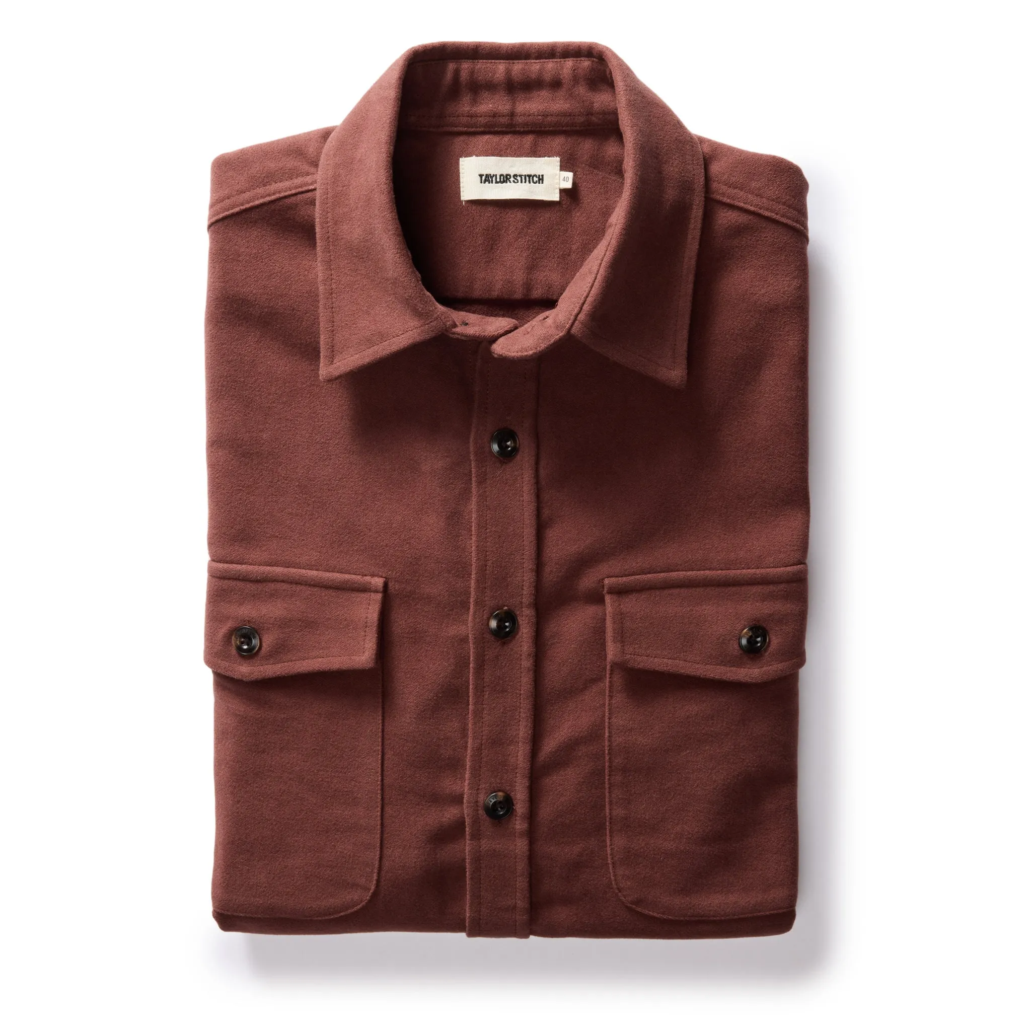 The Maritime Shirt Jacket | Black Cherry Moleskin