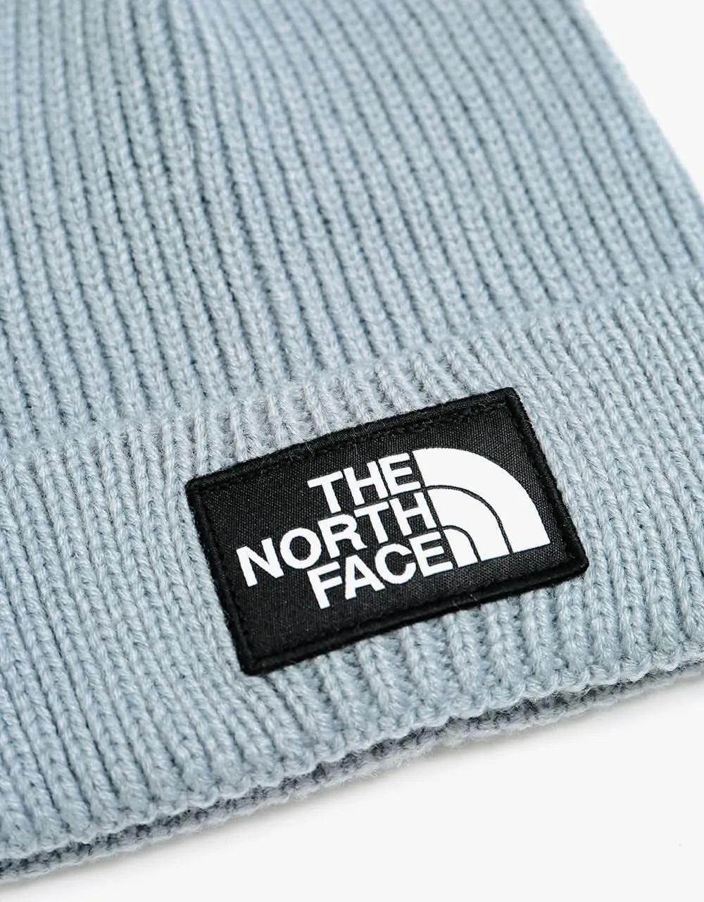 The North Face Box Logo Pom Beanie  - Tradewinds Grey