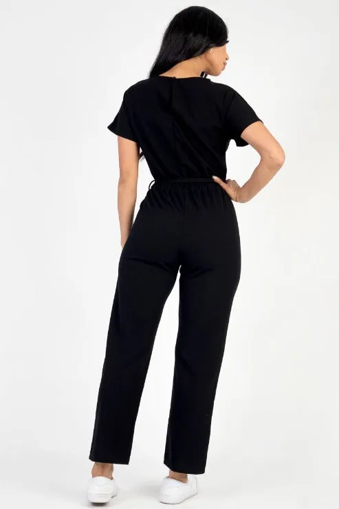 Tie Waist Relaxed Jumpsuit (CAPELLA)