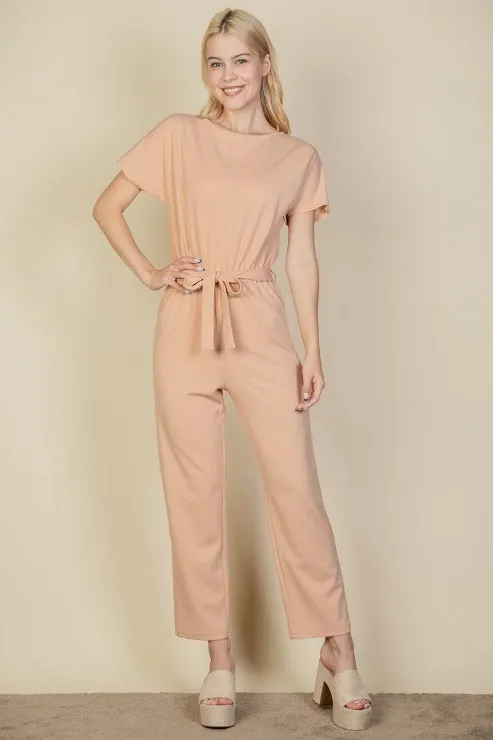 Tie Waist Relaxed Jumpsuit (CAPELLA)