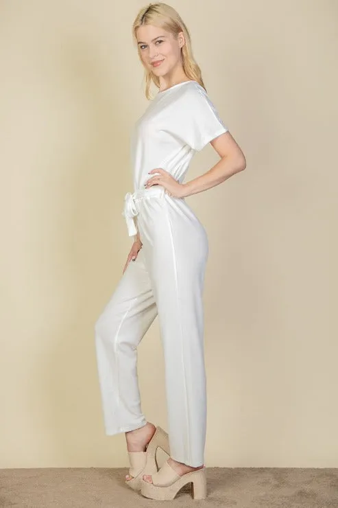 Tie Waist Relaxed Jumpsuit (CAPELLA)