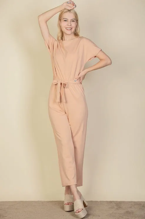 Tie Waist Relaxed Jumpsuit (CAPELLA)