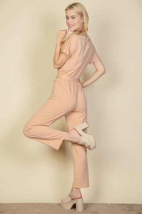 Tie Waist Relaxed Jumpsuit (CAPELLA)