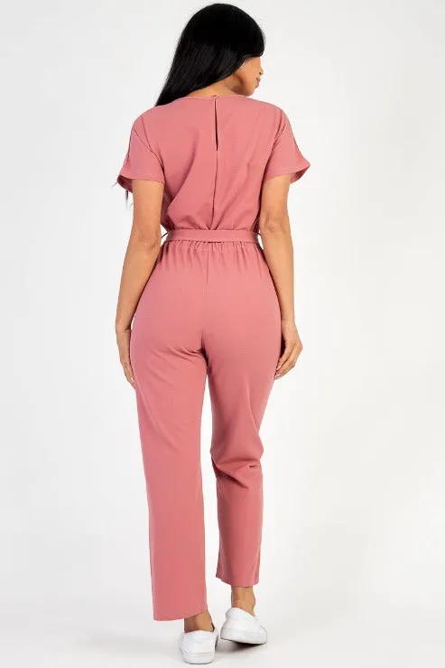 Tie Waist Relaxed Jumpsuit (CAPELLA)