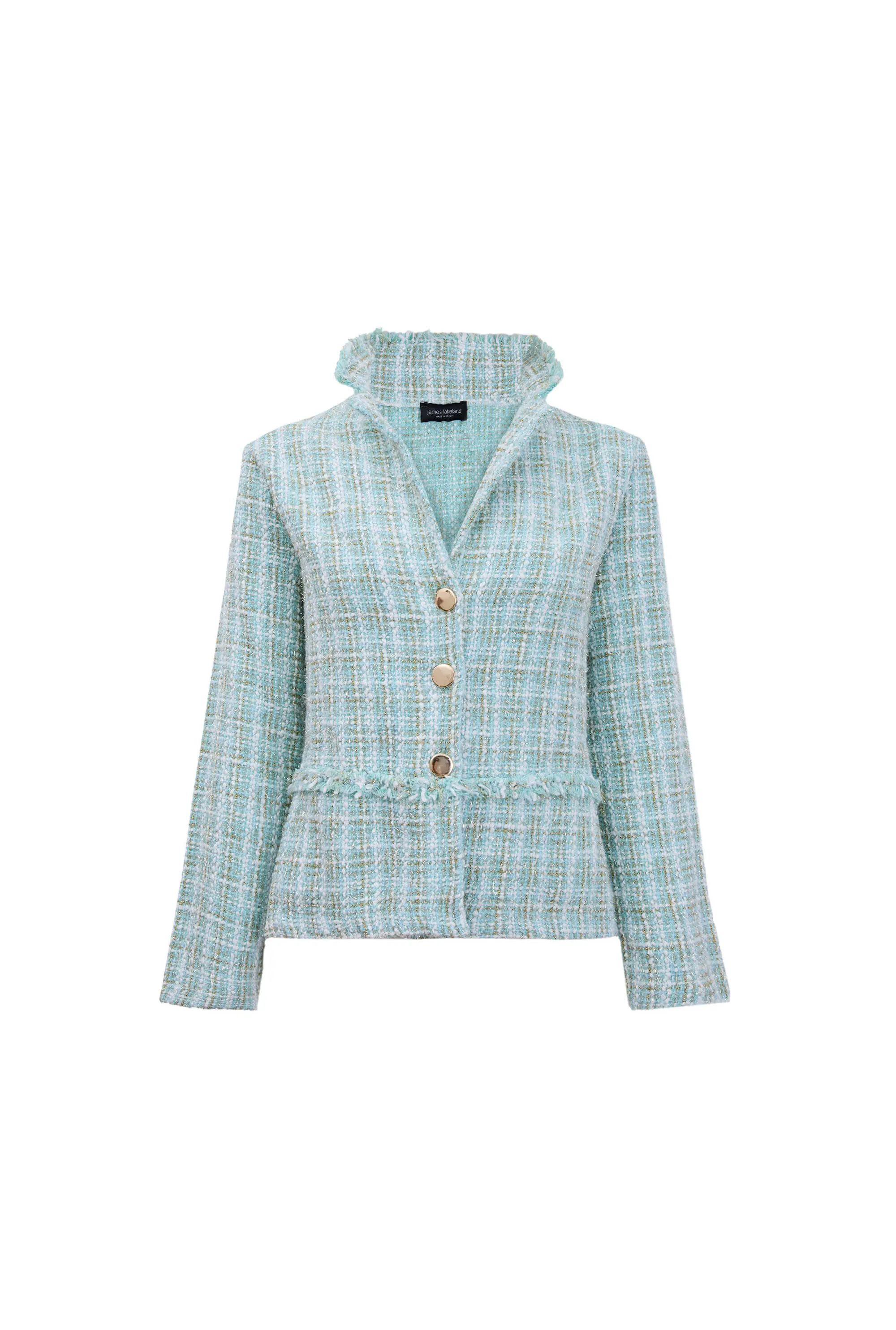 Tiered Tweed Jacket Green