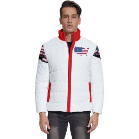 USA Michigan Men's Puffer Bubble Jacket Coat