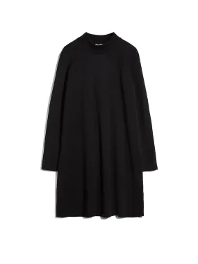 Women's Plain Sweater Dress,Black